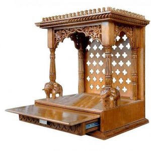 Handmade Wooden Temple Teak Wood -Traditional Style mandir in UK 24"x 18"x 36"