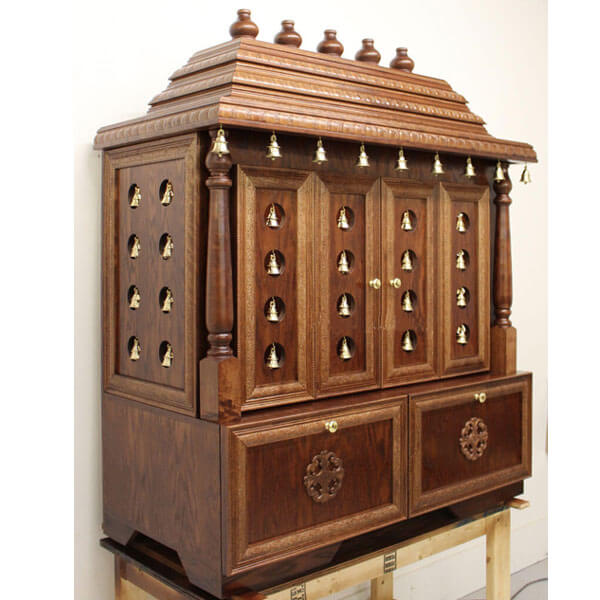 Handmade Large Pooja Mandir for home in UK (45" 21" 63")L x B x H 1 Handmade Large Pooja Mandir for home in UK (45" 21" 63")L x B x H