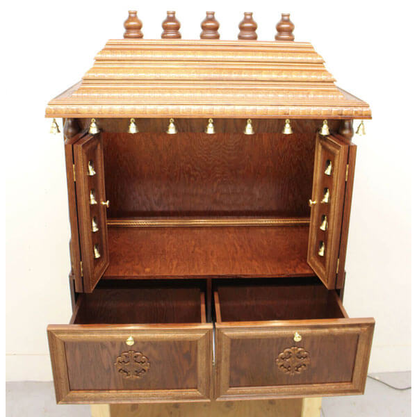 Handmade Large Pooja Mandir for home in UK (45" 21" 63")L x B x H 3 Handmade Large Pooja Mandir for home in UK (45" 21" 63")L x B x H - Image 3