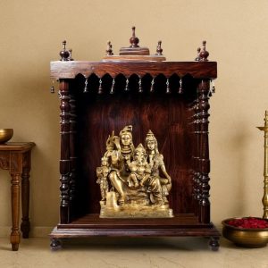 small teak wood pooja mandir